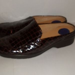 Nurture womans faux croc leather mule
